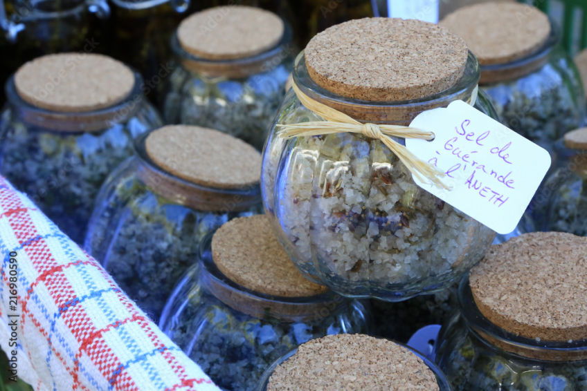 Sel conditionné sous pots